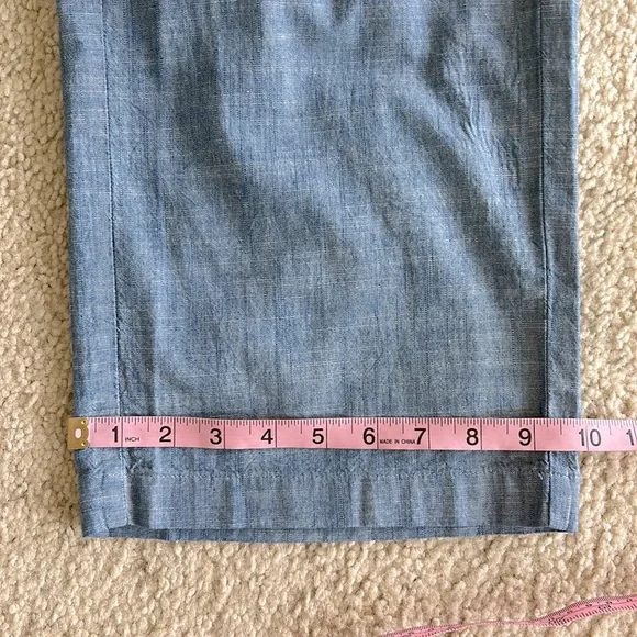 J. Crew Chambray Tie Waist Wide Leg Pants - Picture 9 of 9